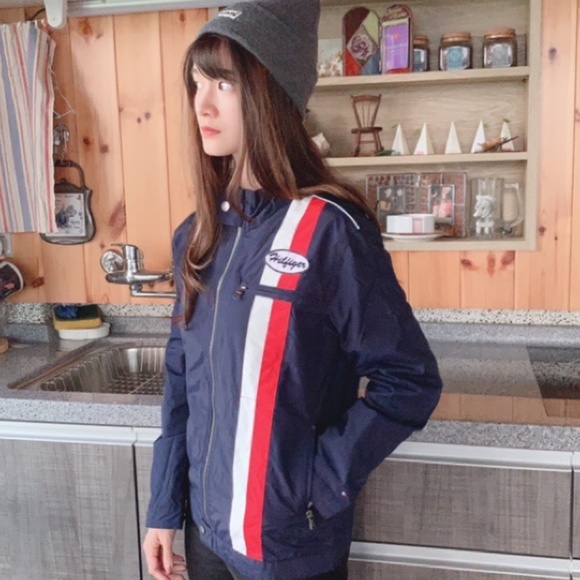 Vintage 90s Tommy Hilfiger Bomber Racing Jacket - Picture 1 of 10